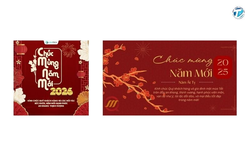 Mẫu banner chúc Tết dành cho mạng xã hội